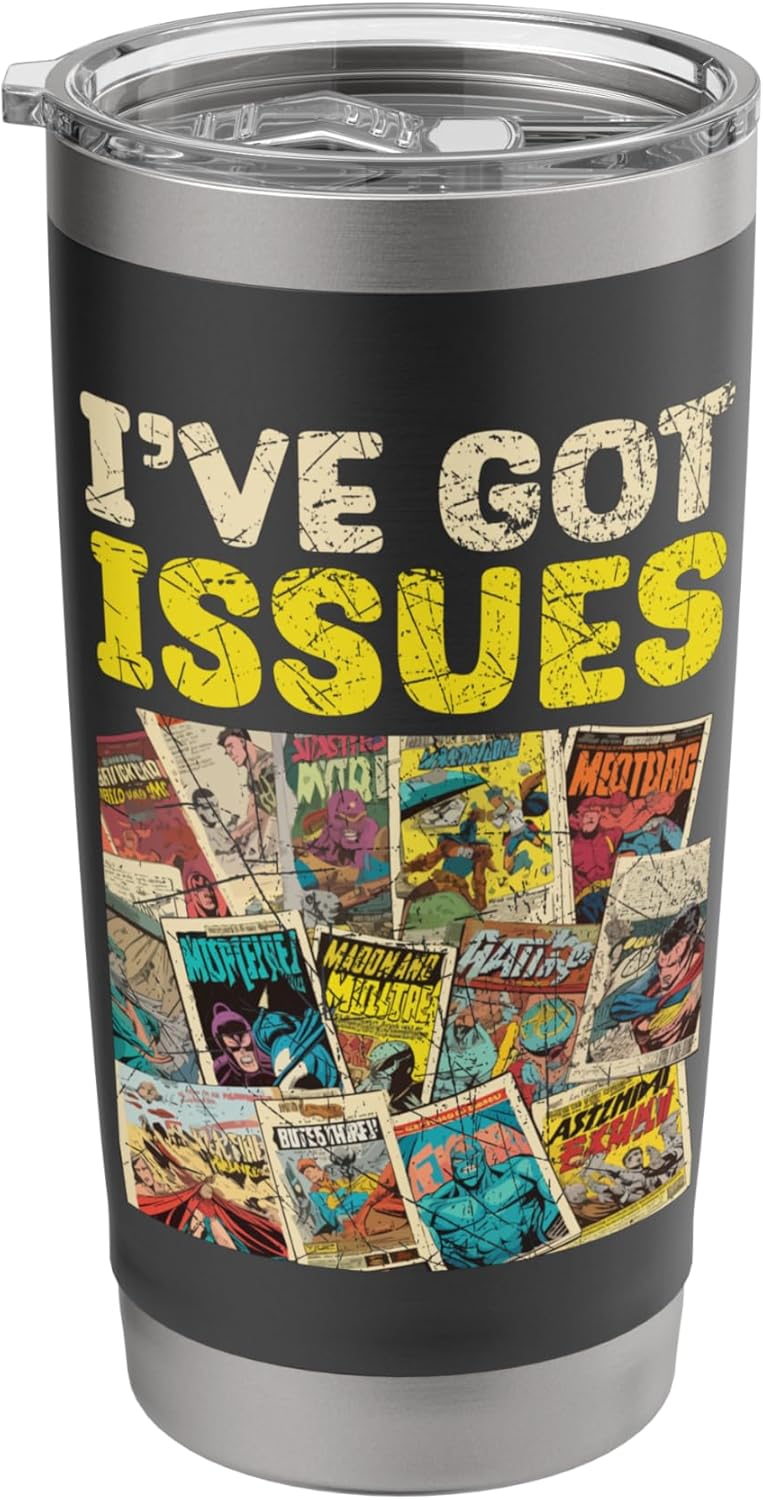 Comic Collector Comic Reader Reading Comic Books Stainless Steel Insulated Tumbler