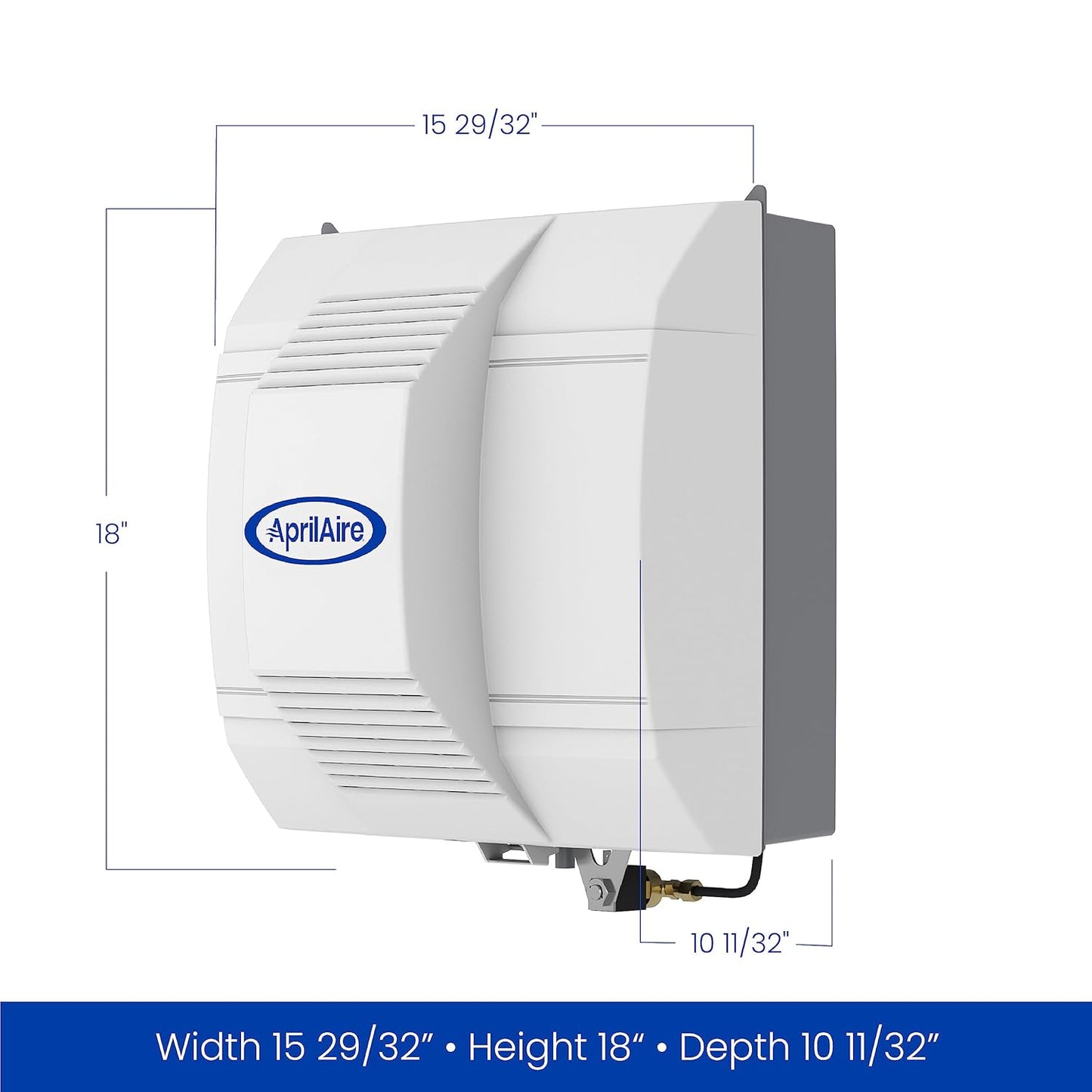 AprilAire 700M Whole-House Fan Powered Humidifier, Manual Control, Large Capacity, Up to 5,300 Sq. Ft., 18GPD, Gray