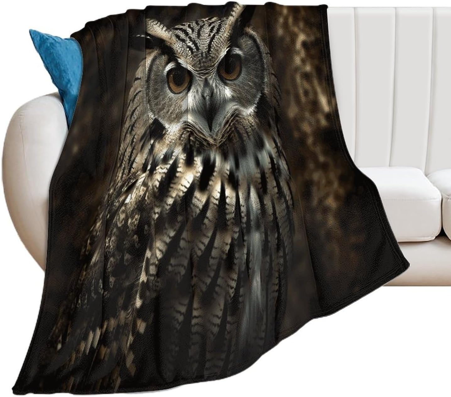 an Owl Throw Blanket for Couch Super Soft Warm Lightweight Throw Blankets Cozy Flannel Bed Blanket Cute Decorative Blankets for All Seasons Home Decor Gift 40"*50" （100 * 130cm）