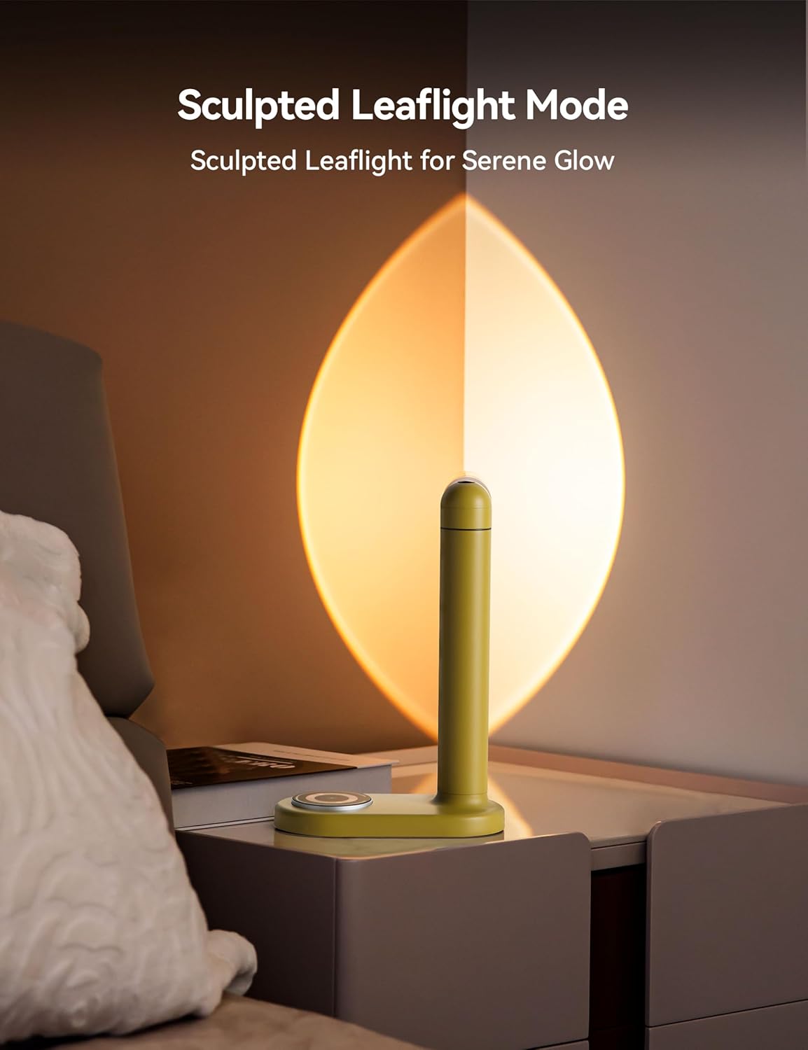 Tubicen Table Lamp Flexible Focus Spotlight Desk Light with Wireless Charger Station 3000mAh Battery Rechargeable Cordless Nightstand Reading Lamp Rotatable Dimmable Modern LED Desk Lamp Yellow