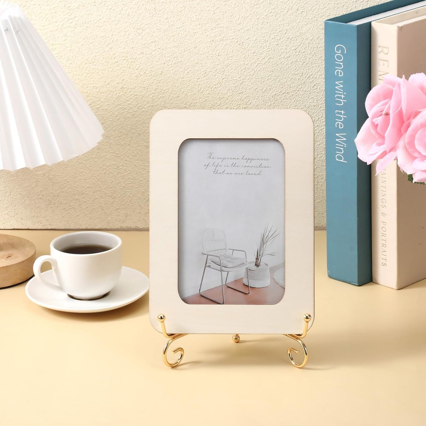 12 Pack 3 Size Improved Anti-Slip Plate Stands for Display, Gold Iron Display Stand, Easel Plate Display Photo Holder Stand, Iron Wire Easel Frame Stand for Displaying Pictures, Plates and Arts (4, 6, 8 Inch)