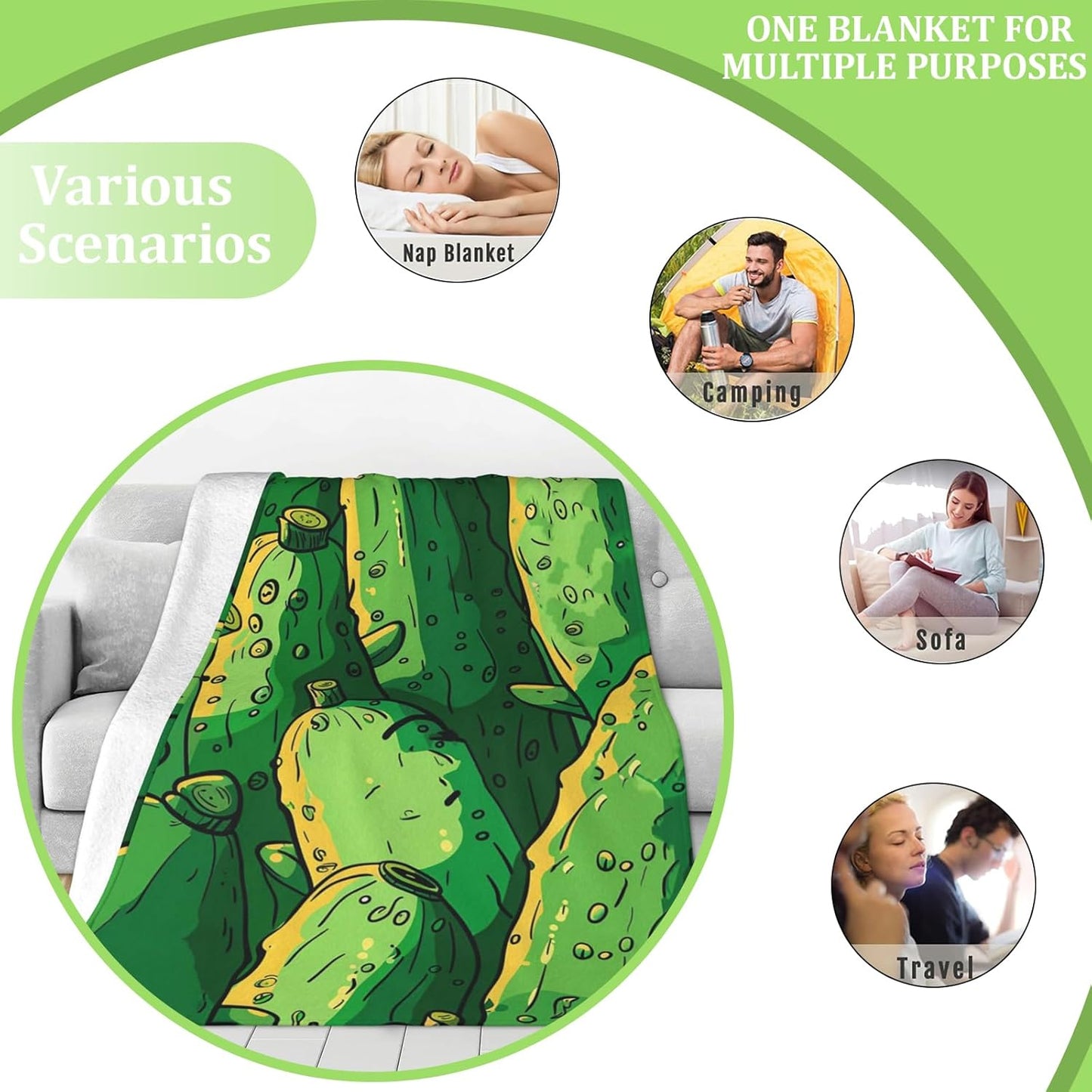 Cute Dinosaur Throw Blanket, Warm Flannel Blankets Space with Rocket Star and Planet, Fun Cartoon Decor and Gifts, Soft Cozy Throws, 50"X60" for Bedroom Couch Travel Office