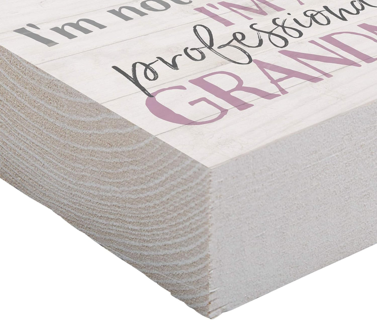P. Graham Dunn Retired Professional Grandma Cream 5 x 3.5 Pine Wood Tabletop Word Block Plaque