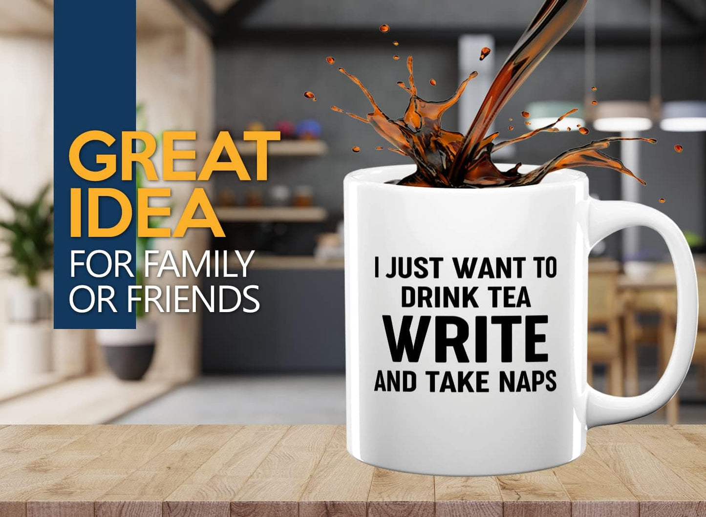 Journalist Coffee Mug 11oz White -Tea Write Naps - Reading Lover Book Club Gift Author Appreciation Writer Journalism Novelist Scriptwriter