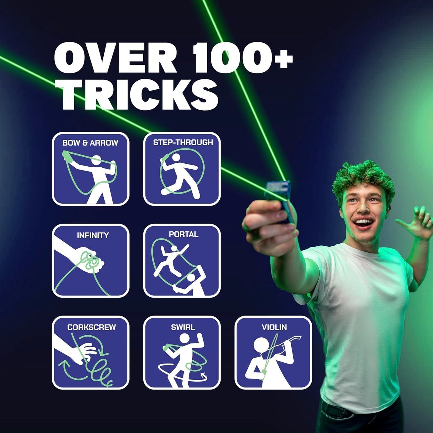 ZipString Luma - The Patented Glow-in-The-Dark Toy That Flies a Loop of String, Creates Endless Shapes and Tricks Built-in LED for Glowing Fun. Perfect STEM Gift for Kids & Adults. Wonderment Awaits