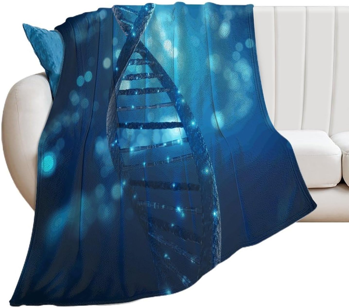 Blue Glowing Picture Throw Blanket for Couch Super Soft Warm Lightweight Throw Blankets Cozy Flannel Bed Blanket Cute Decorative Blankets for All Seasons Home Decor Gift 60"*80"（150 * 200cm）