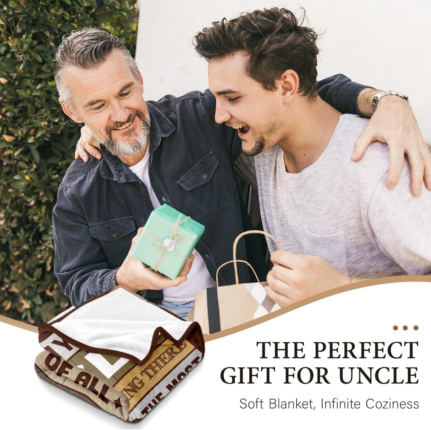 Uncle Gifts from Niece & Nephew - Uncle Birthday Gifts Ideas - Best Uncle Ever Gift for Christmas - Funny Uncle Gifts - to My Uncle's Soft Flannel Throw Blanket 60" x 80"