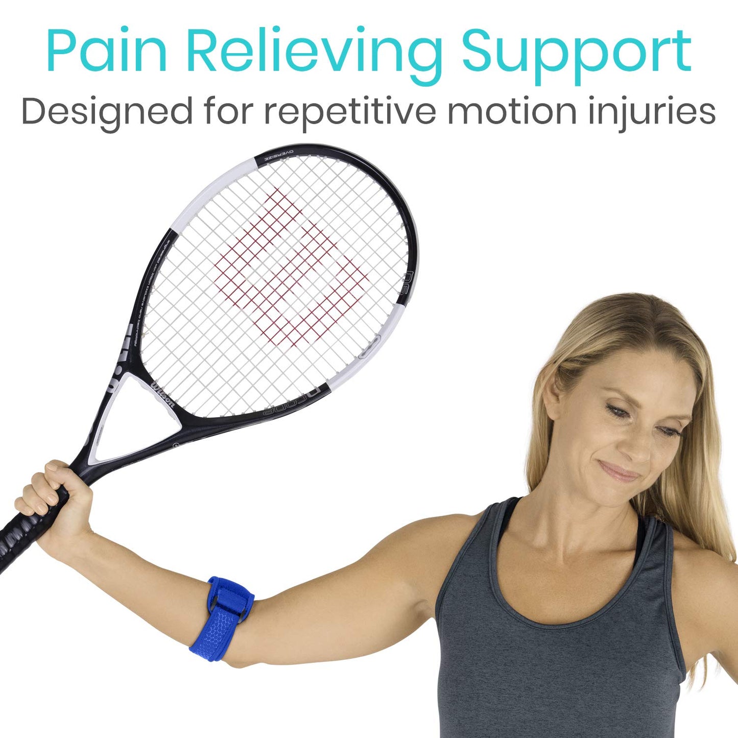 Vive Tennis Elbow Brace for Men & Women 2 Pack - Tendonitis Elbow Brace for Bursitis, Golfers Elbow, Medial Epicondylitis, Arthritis & Pain Relief - Arm Support Band, Adjustable Forearm Pain Relief