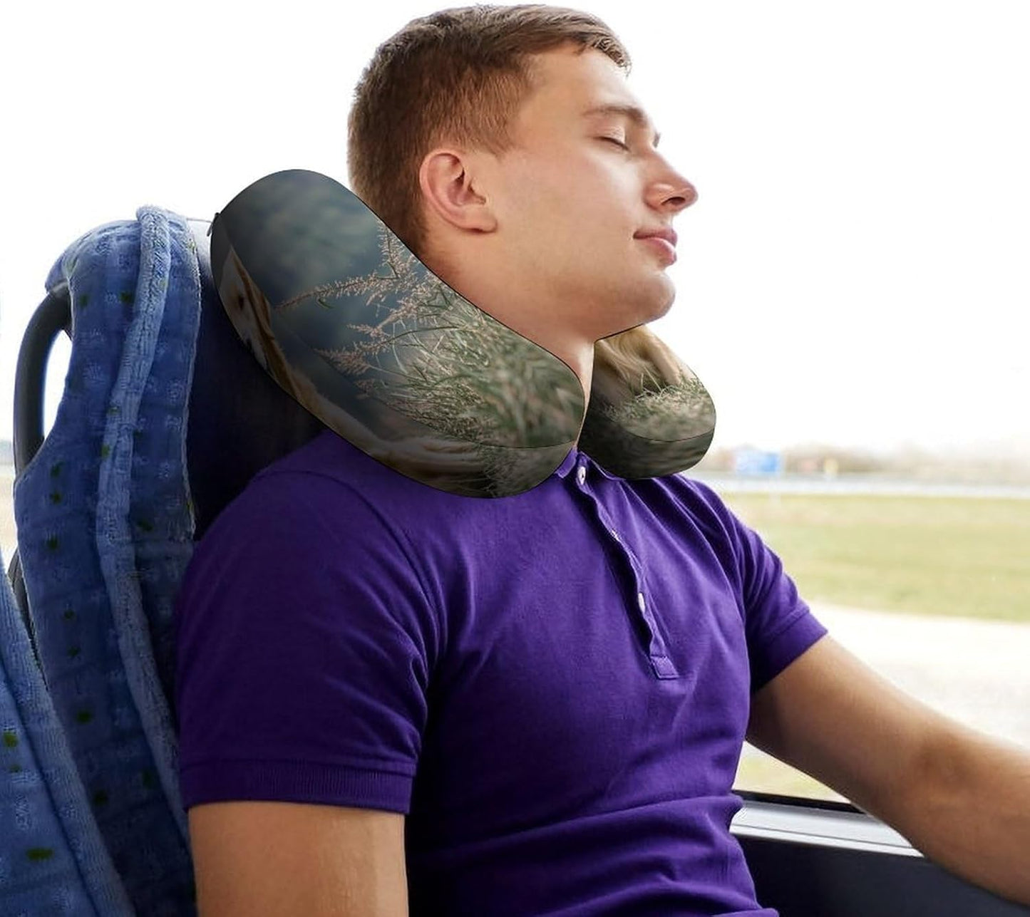 Golden Retriever Dog Neck Pillow Memory Foam U Shaped Pillows Portable Pillows for Shoulder Travel Head Support Pillow with Concealed Zipper for Airplane Car Home Office