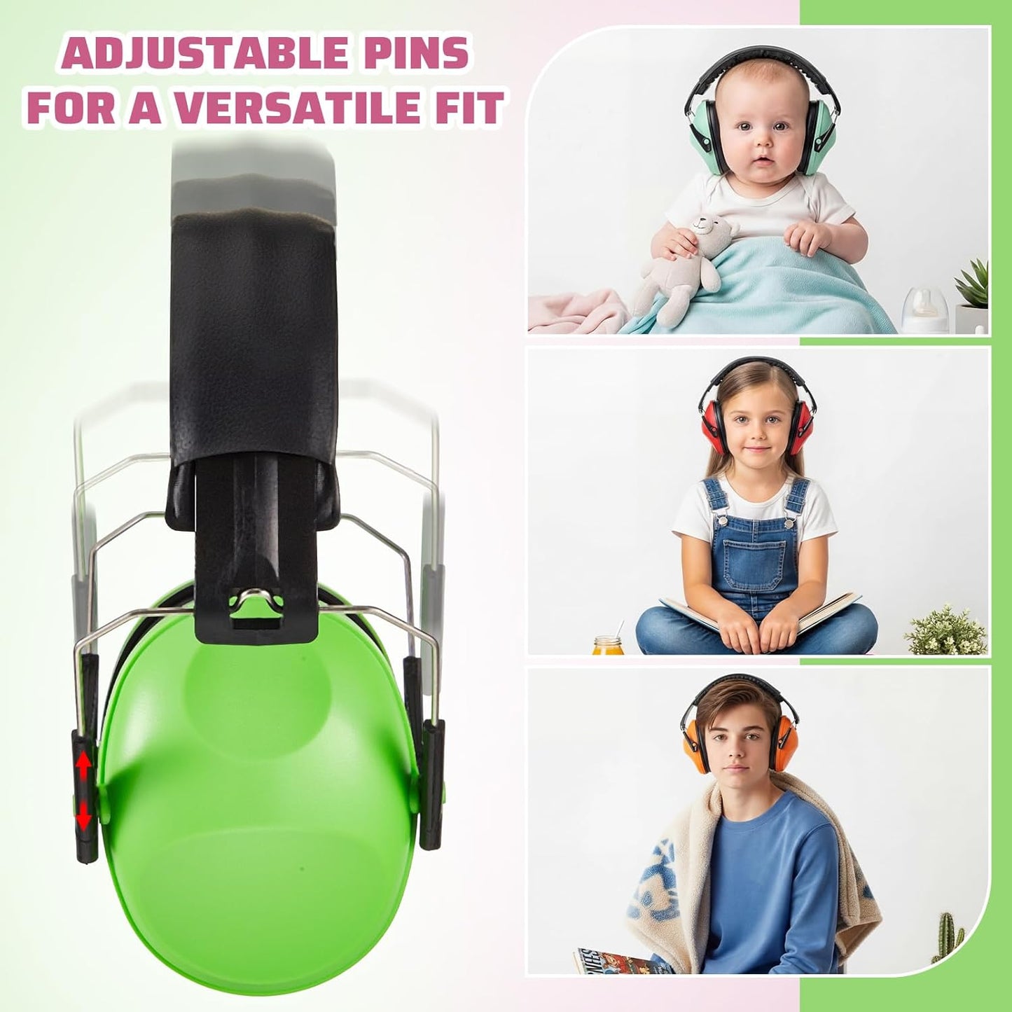Amylove 12 Pcs Kids Ear Protection Noise Cancelling Headphones Ear Muffs Bulk 27db Adult Noise Reduction Hearing Earmuff(Universal Fit (kids & Adults),Cute Style,Classic Color)