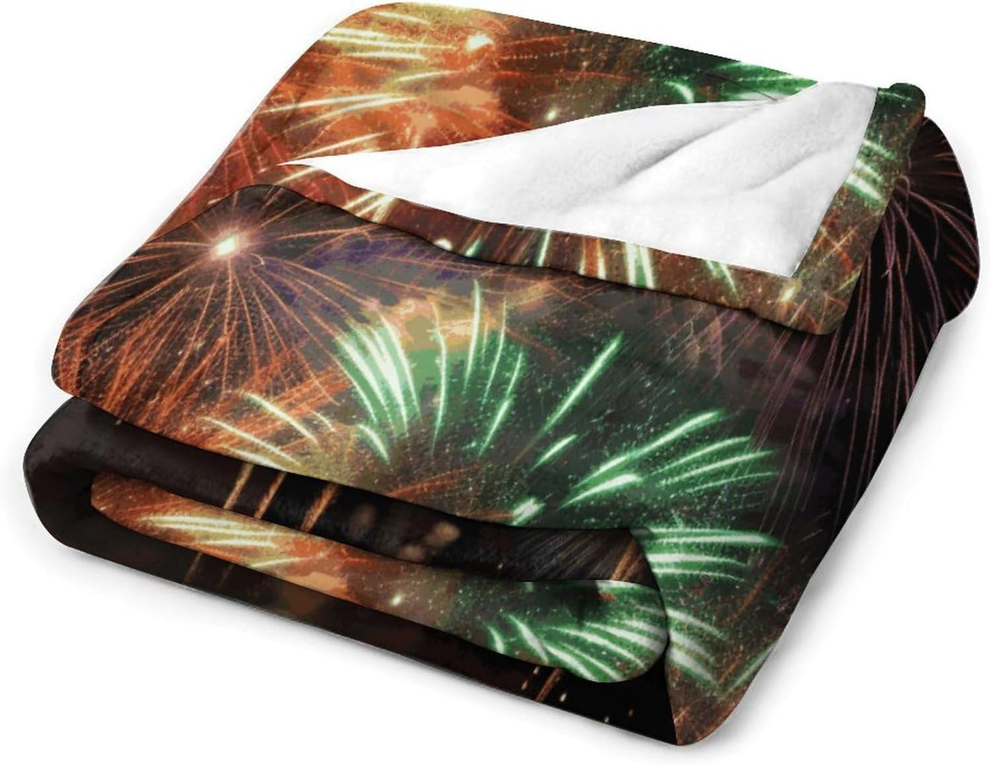 Splendid Fireworks Blanket Super Soft Lightweight Throw Blanket Cute Cozy Warm Bed Blanket Decorative Fuzzy Blanket All-Season Home Decor Gift for Sofa Couch Living Room 40"*50" （100 * 130cm）