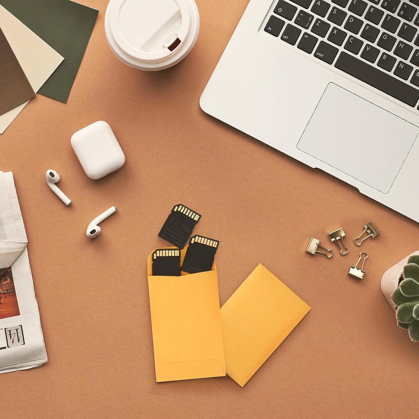 ValBox No.1 Coin Envelopes 2.25x 3.5 Small Parts Envelope with Gummed Flap for Home, Garden or Office Use, Brown Kraft Seed Envelopes 1000 per Box