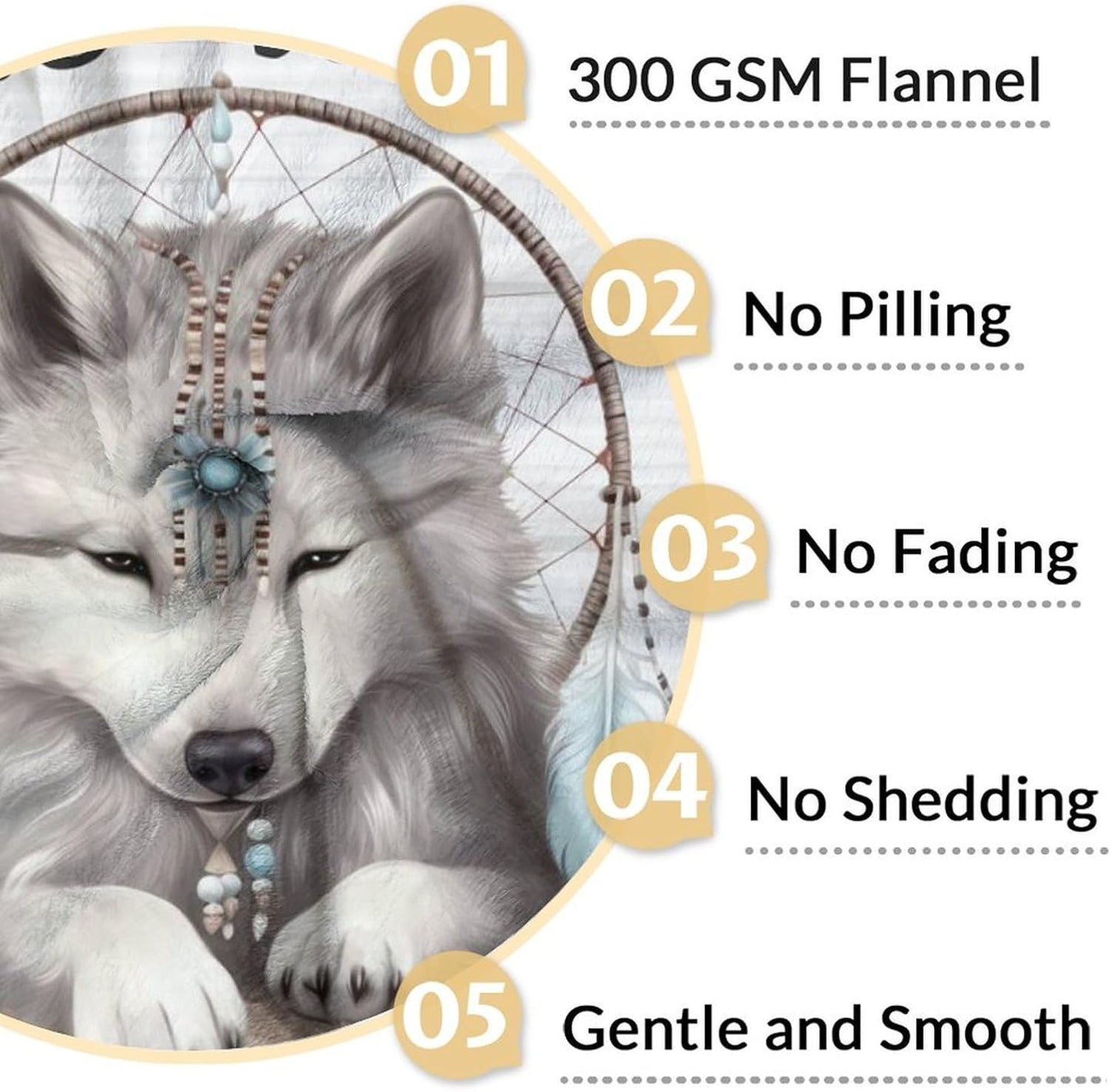Wolf Gifts for Girls - Wolf Blanket for Women - Animal Blankets for Kids Adults - 50"x60" Soft Plush Throws for Couch
