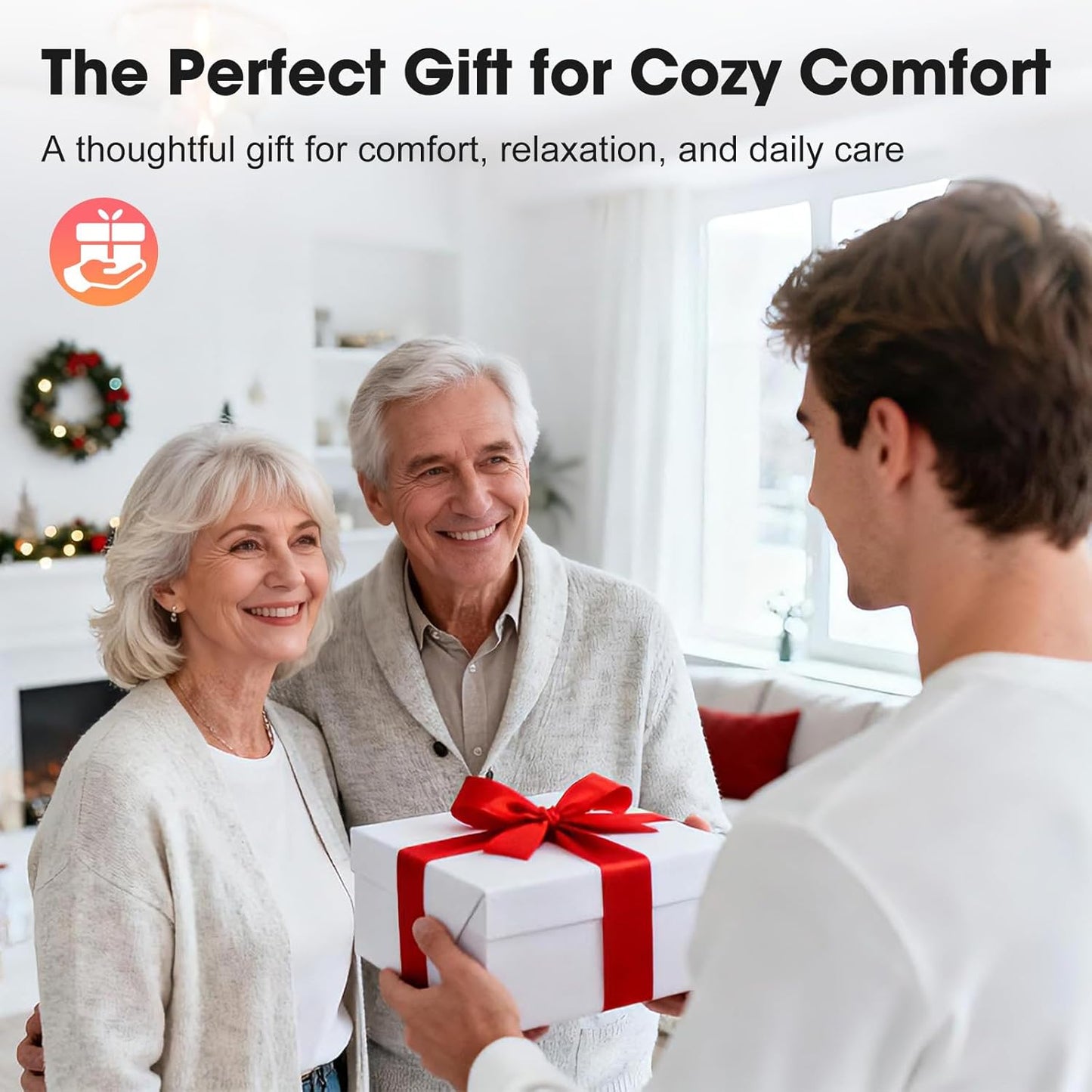 Cordless Ankle Massager for Pain Relief, Ankle Relief Heating Pad, Heated Ankle Massager, Foot Heating Pad, Heated Foot Massager, 4 Heat & 3 Massage Modes, Single One, Grey
