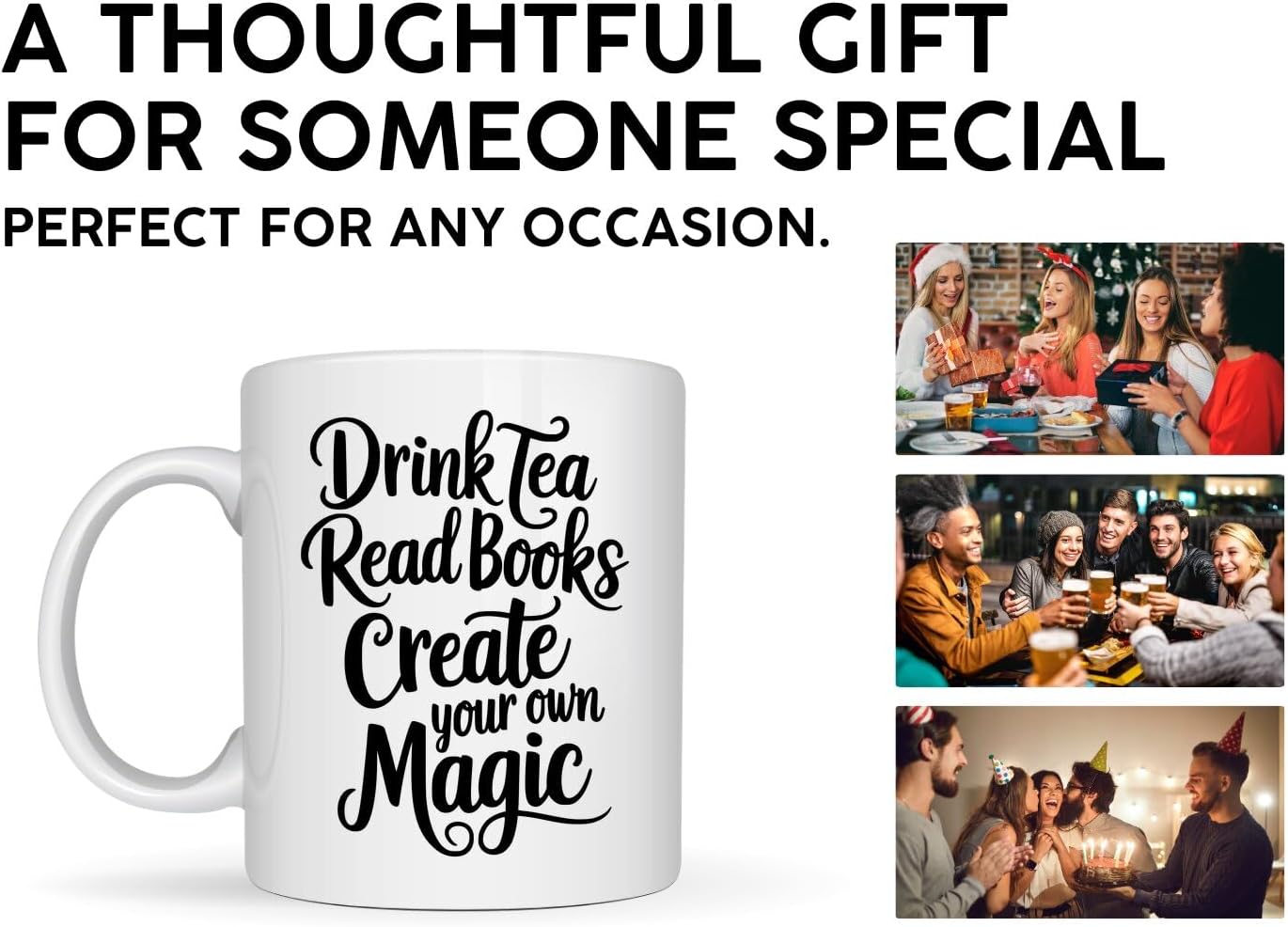 Book Lovers Coffee Mug 11oz White -Tea - Gift for Book Club Bookworm Bookish Reading Nerdy Avid Readers Women