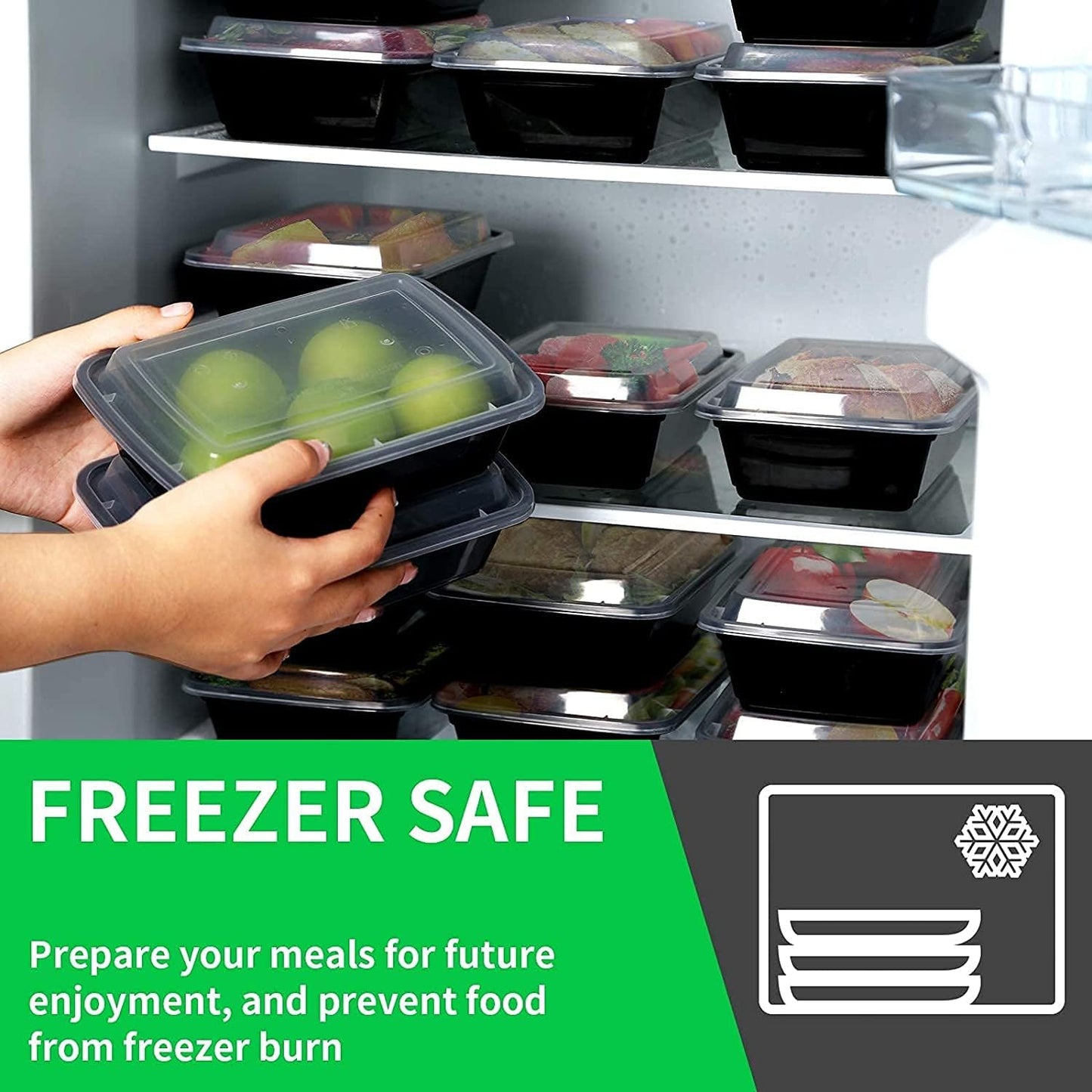 WGCC Meal Prep Containers [38OZ] Plastic Food Storage Containers With Lids,10-Pack Reusable To Go Containers, Disposable Food Prep Container, BPA-free, Stackable, Microwave/Dishwasher/Freezer Safe