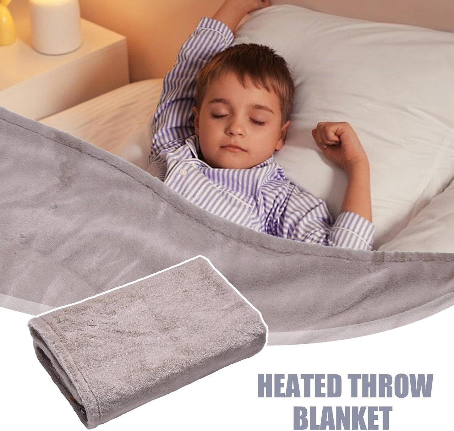 Wearable Electric Heated Blanket, Adjustable Heated Personal Throw Blanket, Camping Electric Personal Throw for Camping, Hiking, Running