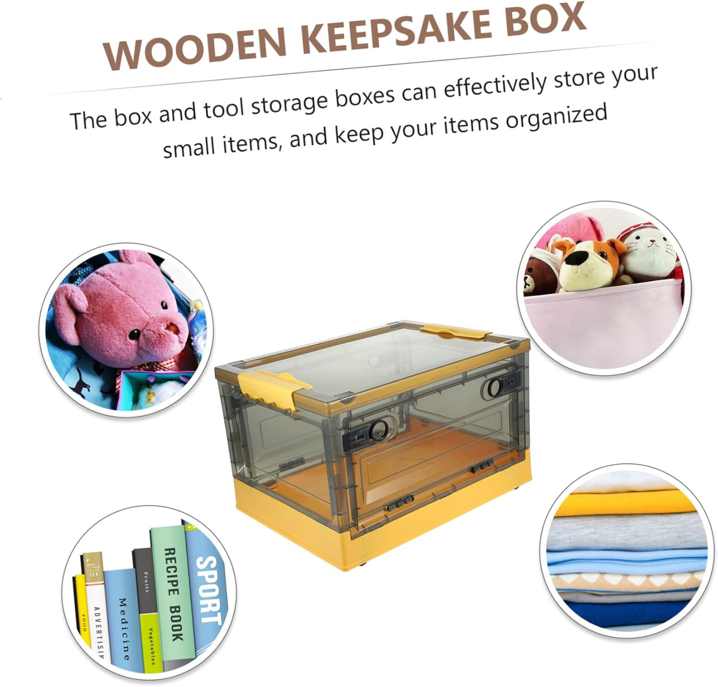 Box Yellow Pp Cubes Bento Storage Bins Organiser