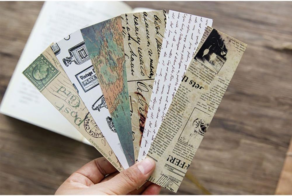 Vintage Style Bookmarks for Women Men, 30PCS (Retro Collection)