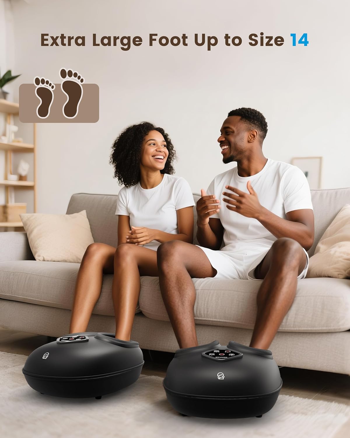 COMFIER FSA Eligible Foot Massager with Heat, HSA Eligible Shiatsu Foot Massager Machine for Plantar Fasciitis, Kneading & Compression for Neuropathy Pain, Fits up to Size 14