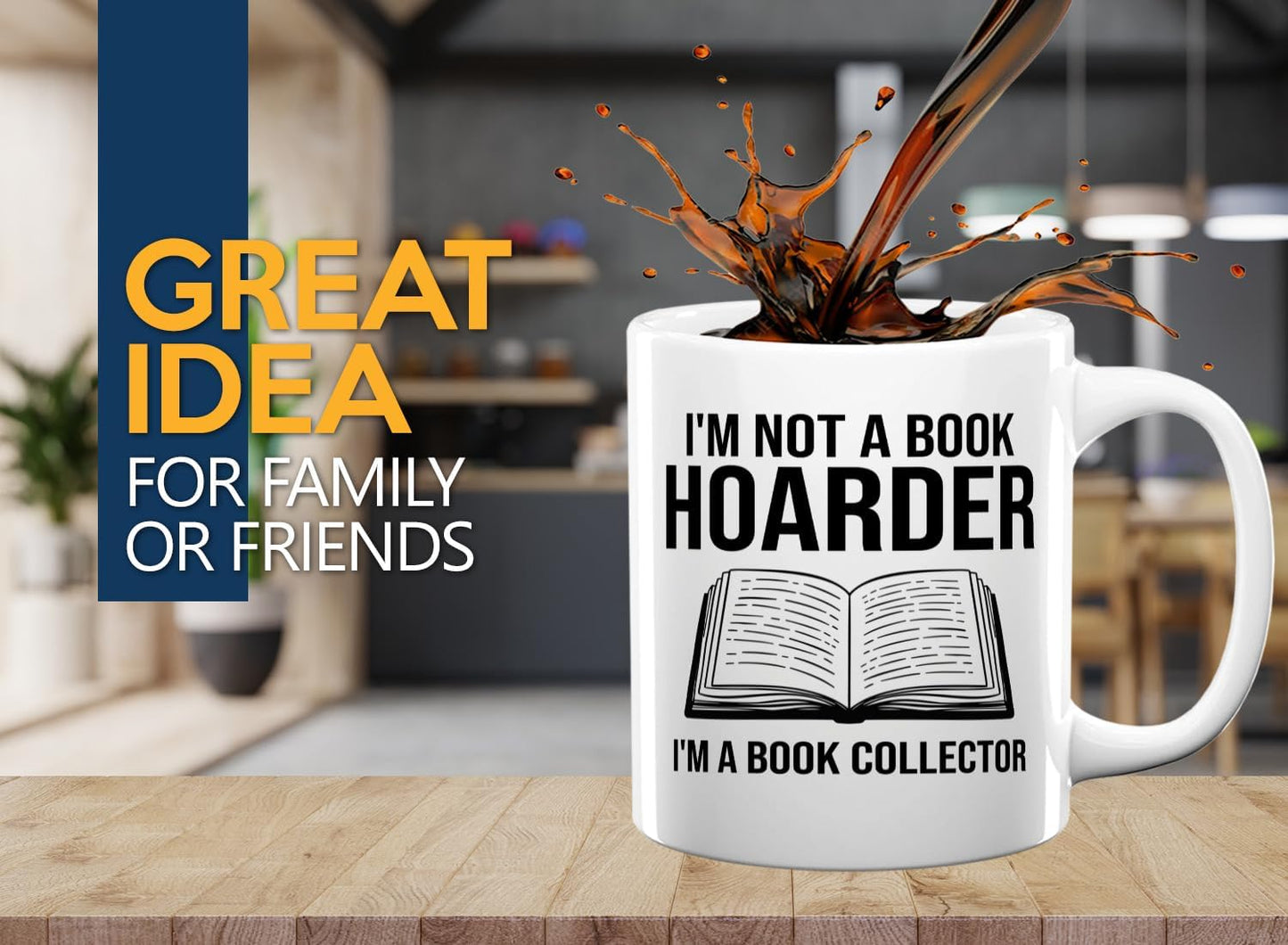 Book Lover Coffee Mug 11oz White -Im not a - Bookworm Literature Library Book Lover Reader Booked Editor Intellectual Studious
