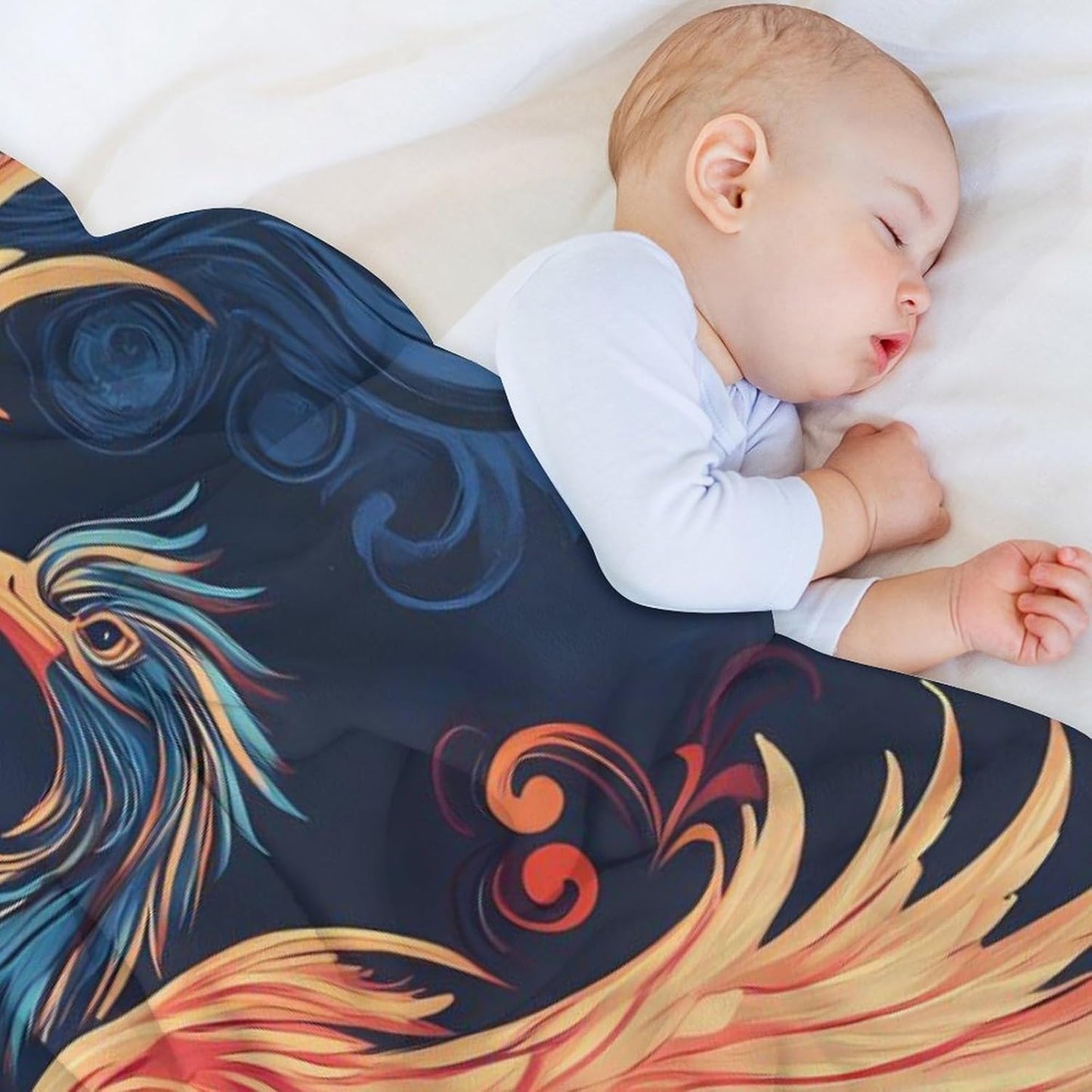 Phoenixes Throw Blanket for Couch Bed Plush Cozy Fuzzy Flannel Blanket for All Season 40"x50"