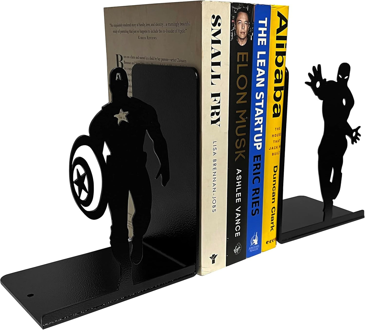 Superhero Bookends | Decorative Bookends for Shelves | Non-Skid Book Holders for Shelves, Table | Unique Home/Office Decor | Heavy Bookends| Metal Book Ends| 7x5.5x4 Inches Each