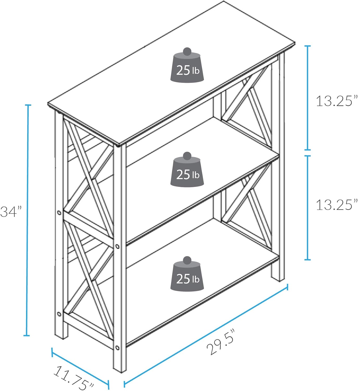 Casual Home Shelf Bookcase