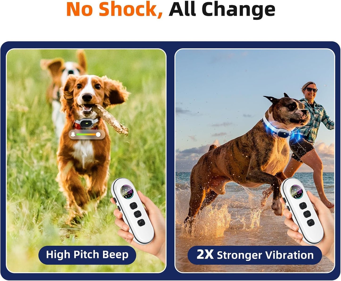 Ultra-Small Dog Shock Collar with Remote, Ultra-Light & Thin Dog Training Collar, Tailored for Small Dogs 5-15lbs & Medium Dogs, 198-Level Precise Control, Waterproof, Rechargeable (Not Auto Collar)