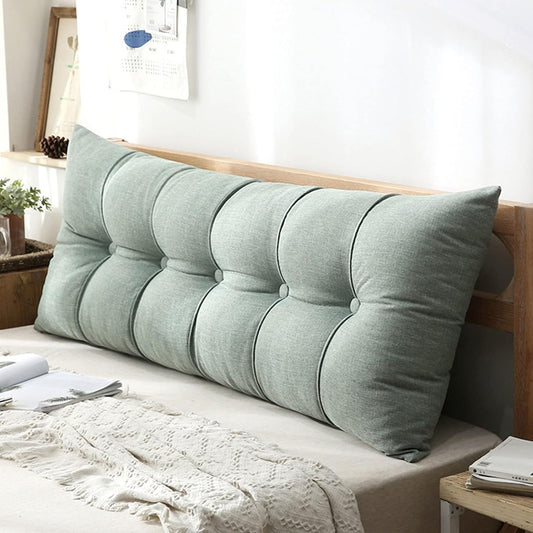 Large Rectangular Headboard Pillow,Bed Rest Positioning Long Support Pillow for Reading,Perfect Bolster Lumbar Cushion for Day Bed & Bunk Bed,Wedge Headboard Pillow with Removable Cover