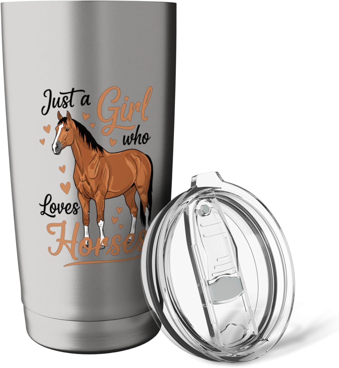 Just A Girl Who Loves Horses Equestrian Horse Lover Stainless Steel Insulated Tumbler