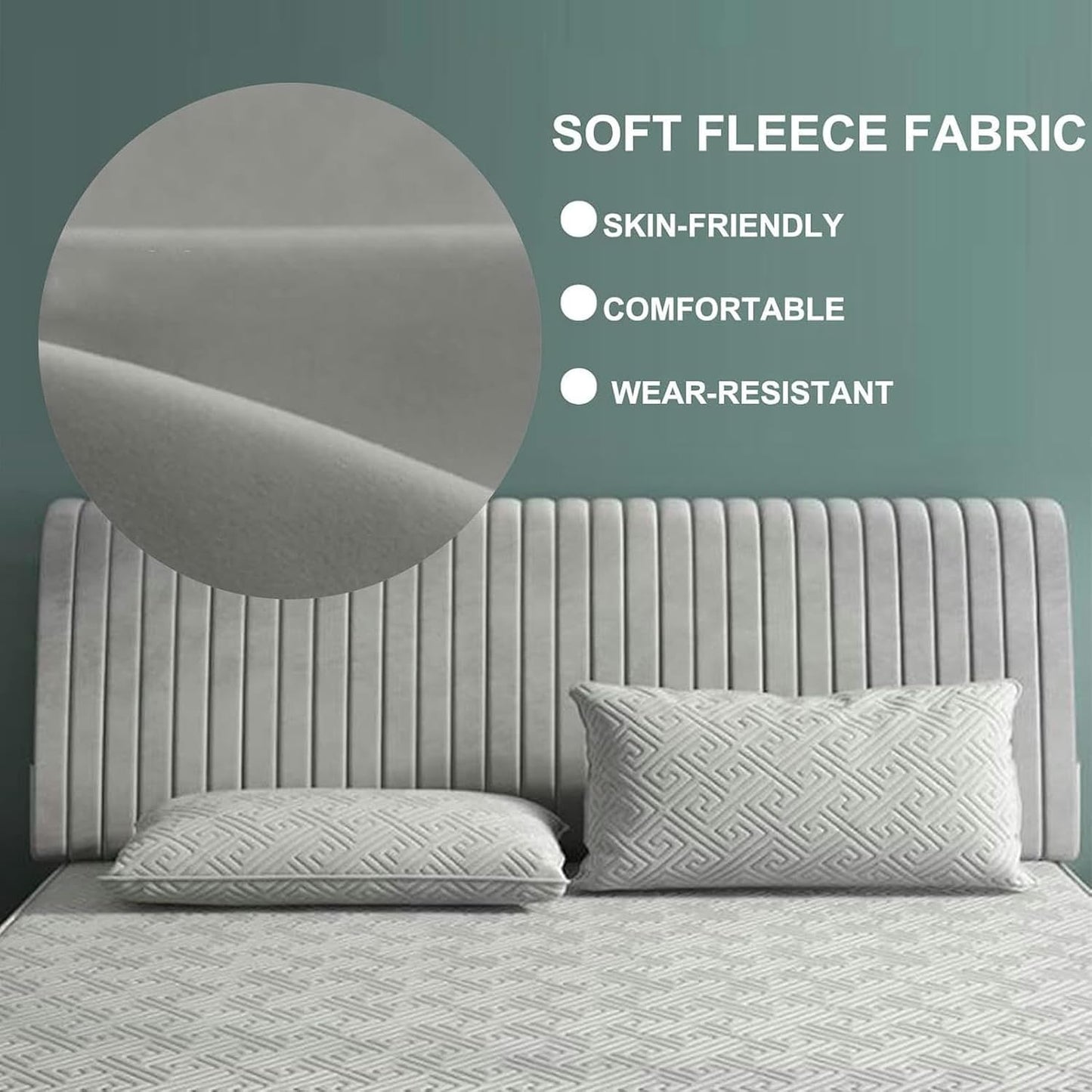 Soft Fleece Headboard Cushion King Size Bed Backrest Lumbar Pad Bed Backrest Reading Bolster Cushion for Home Bedroom Daybed Bed Bunk Bed