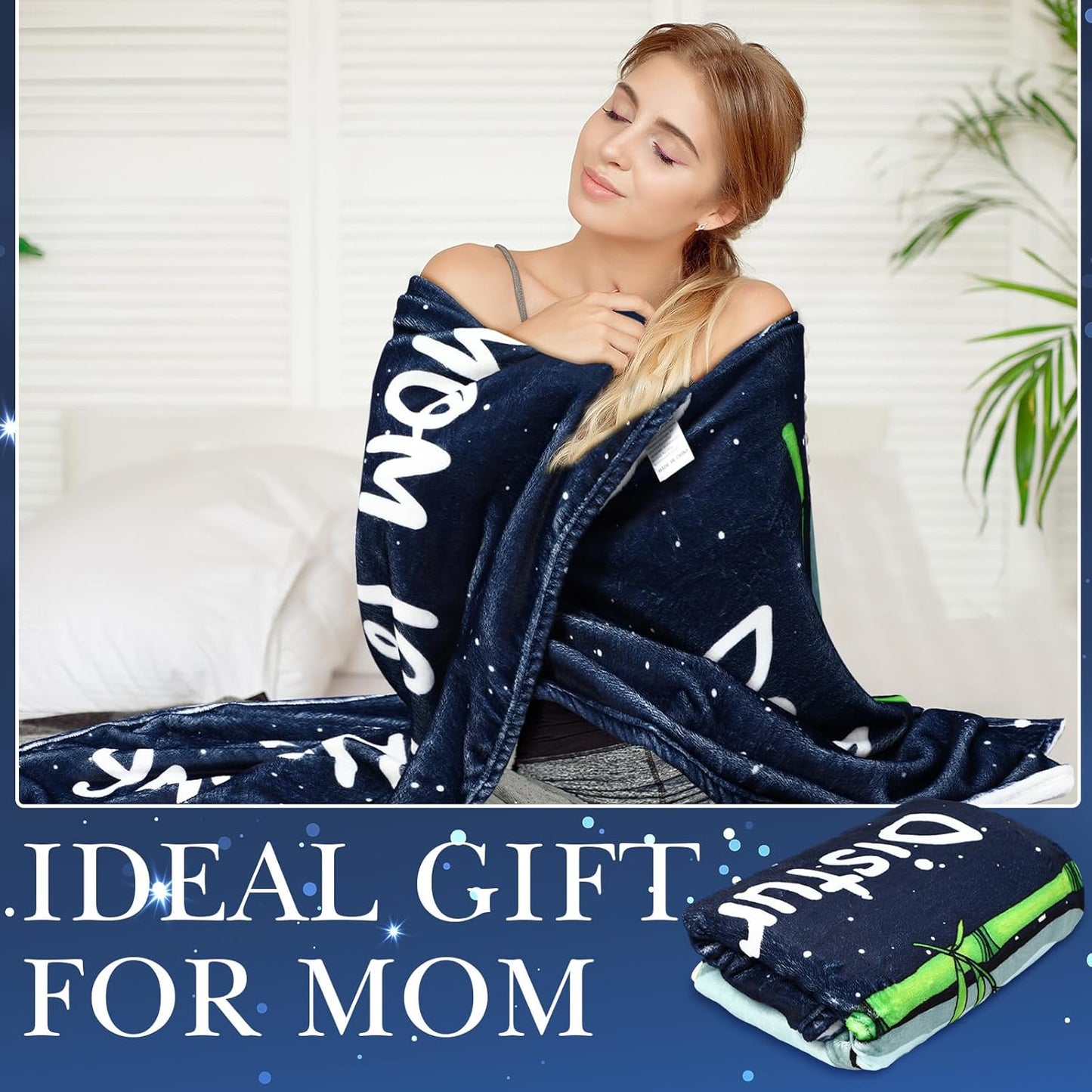 Tudomro Mom is Charging Blanket 1 Pack Funny Valentines Birthday Gifts for Mom 50"x 60" Funny Moms Blanket with Cute Panda Design Mothers Day Pregnancy Gift for Expecting Mama