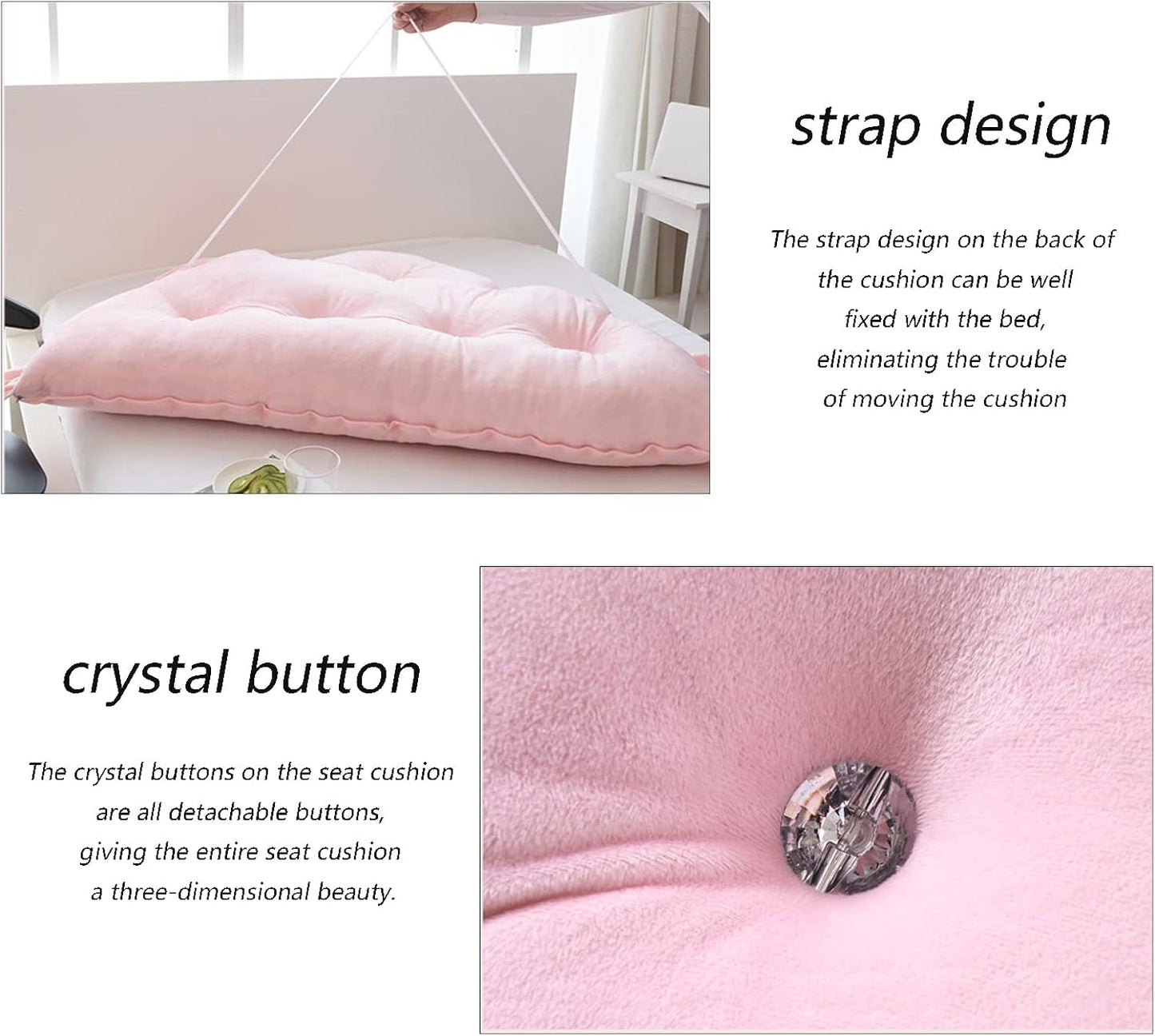 Bed Rest Pillow Bolster, 70.86" Headboard Cushion for Tatami & Back Support, Comfortable Reading & Relaxation Pillow for Home, Bedroom, Sofa, and Lounge Use (G 59.05IN/150CM)