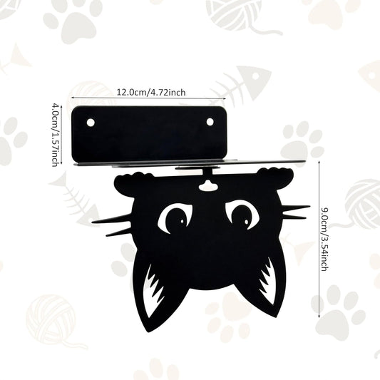 Metal Cat Floating Book Shelves for Wall, Creative Cat Book Decor, Invisible Bookshelf Wall Mounted, Unique Gifts for Cat Lovers