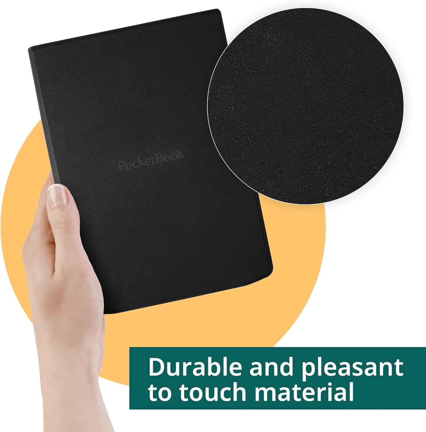 PocketBook E-Reader Cover for InkPad 4 & InkPad Color 2 | Flip Cover with Smart Sleep Function | Durable Protection | Lightweight Covers Perfect for Travel | E-Book Reader Case in Black