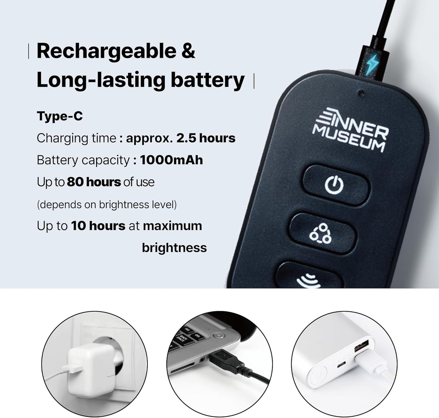 Clip-On Light for Clothes with Portable Case – Book Light, USB Rechargeable LED Lamp for Reading in Bed, Eye-Friendly 3 Color Modes, 3-Level Dimming