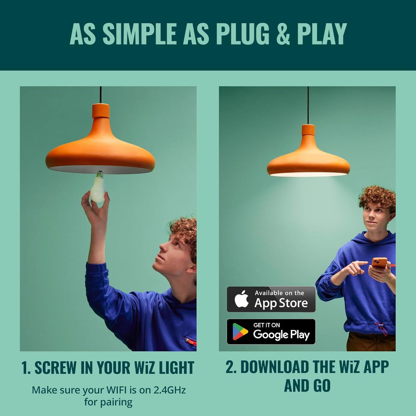 WiZ Connected 100W A19 LED Smart Light Bulbs Color - Connects to Your Wi-Fi - E26 Smart Bulb - Control with Voice or App + Activate with Motion - Matter Compatible