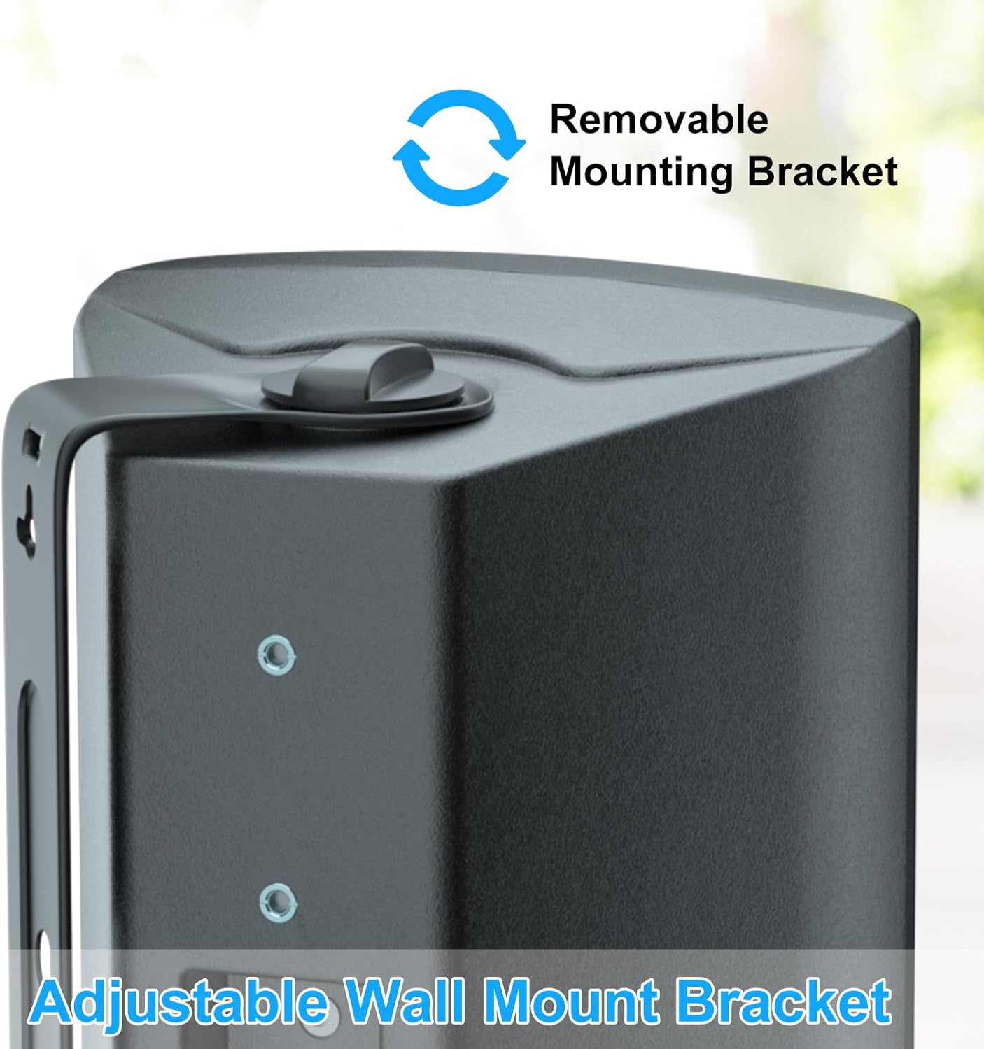 STUDIOFINIX 800W 6.5 Inch Outdoor Bluetooth Speakers Waterproof Wired with Multifunctional Amplifier Wall Mount Weatherproof Loudspeaker System for Patio Garden Poolside Home(4 Speakers,Black)
