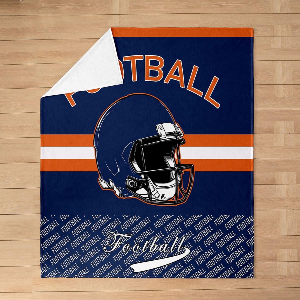 Feelyou Football Flannel Fleece Throw Blanket 40"x50" Football City Fleece Throw Blanket for Kids Women Men Sports Games for Bed Couch Chair Living Room Bedroom Decor