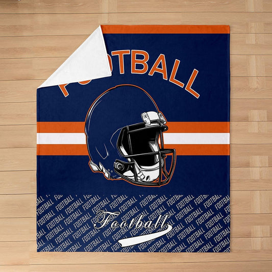 Feelyou Football Flannel Fleece Throw Blanket 40"x50" Football City Fleece Throw Blanket for Kids Women Men Sports Games for Bed Couch Chair Living Room Bedroom Decor