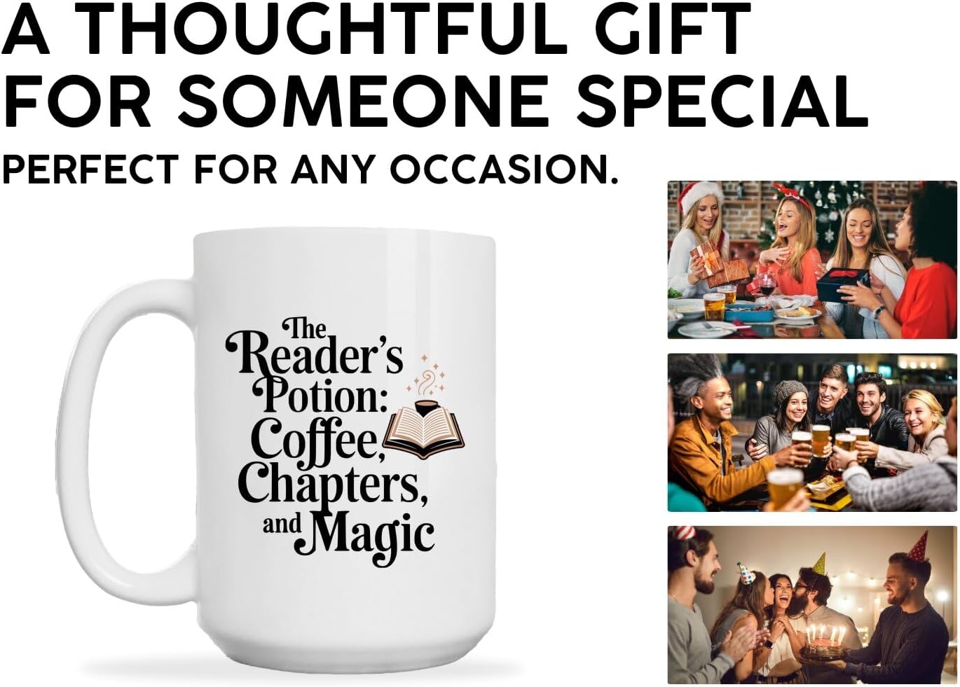Book Lovers Coffee Mug 15oz White -One Chapter - Gift for Book Club Bookworm Bookish Reading Nerdy Avid Readers Women
