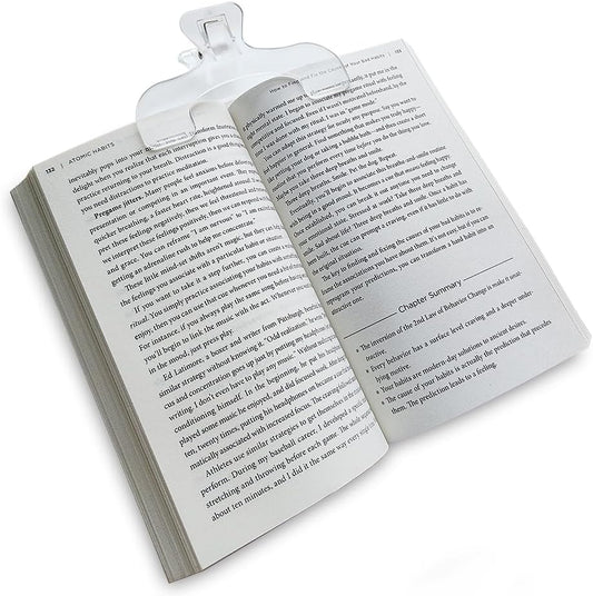 Transparent Book Page Holder for Reading, Book Opener Holder Convenient for Reading Teaching and Fixing Music Book, Page Marker Clips for Teacher Clerk