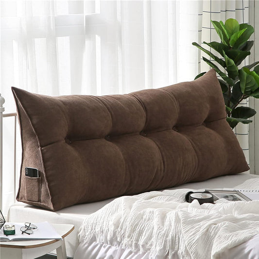 Triangle Headboard Pillow, Removable Cover Back Support Cushion for Daybed, Colorful Bolster Pillow 80x20x50CM - Comfortable Sleep & Relaxation Accessory (F 100 x20 x50CM)