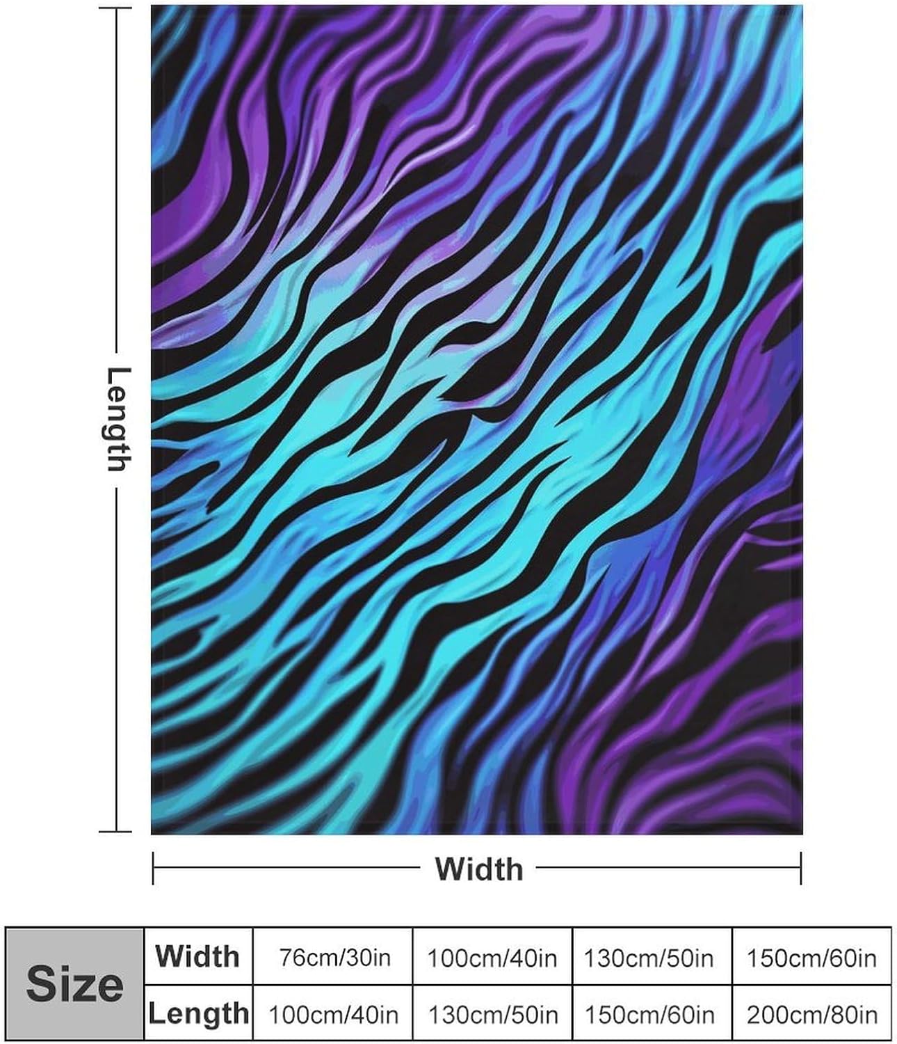 Purple Blue Green Camouflage Zebra Stripes Blanket Super Soft Lightweight Throw Blanket Cute Cozy Warm Bed Blanket Decorative Fuzzy Blanket All-Season Home Decor Gift for Sofa Couch Living Room 50"*60