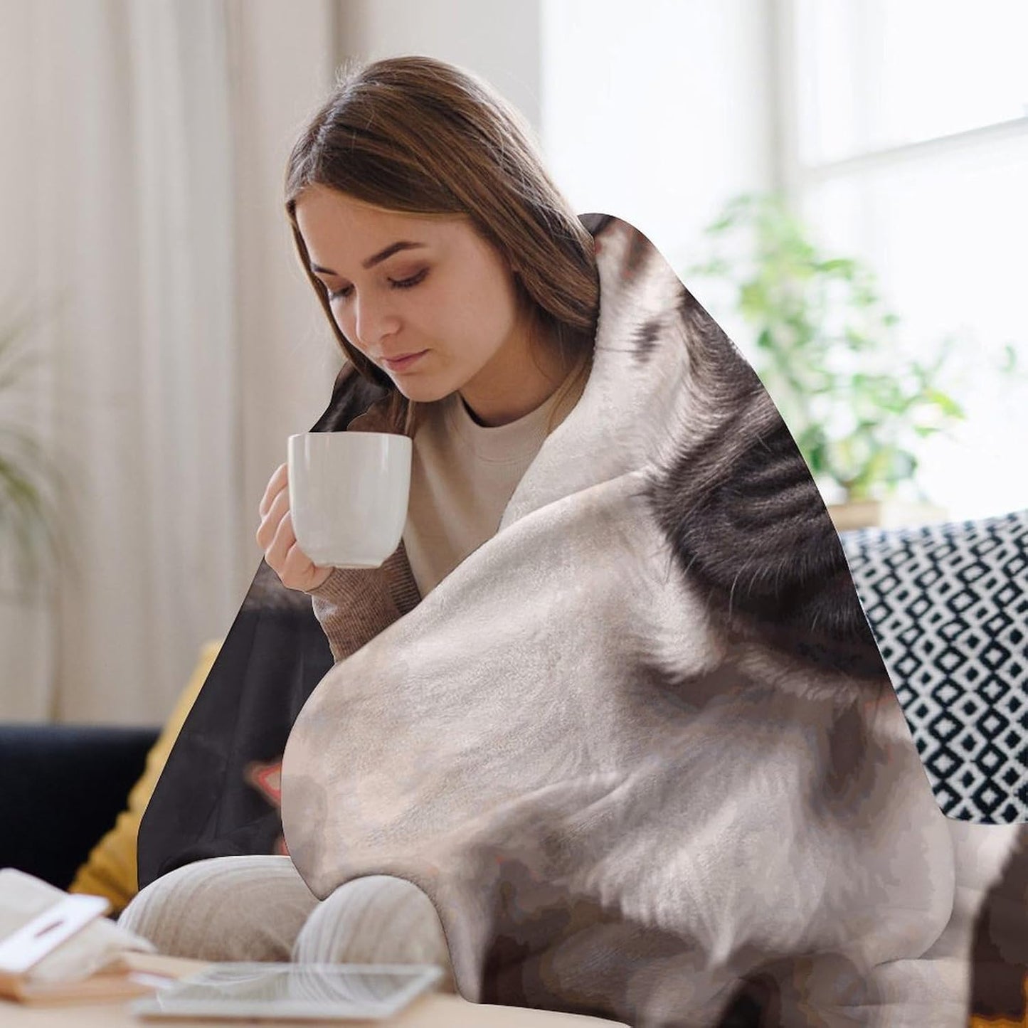 Puppys Pug Blanket Super Soft Lightweight Throw Blanket Cute Cozy Warm Bed Blanket Decorative Fuzzy Blanket All-Season Home Decor Gift for Sofa Couch Living Room 60"*80"（150 * 200cm）