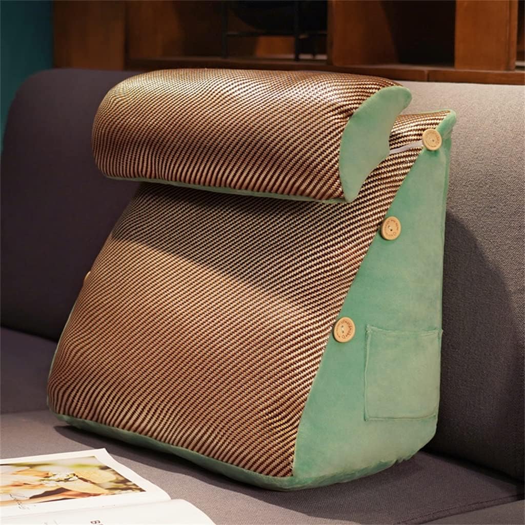 Pillow Bed Cushion Back Bedroom Triangle Removable and Washable(C)