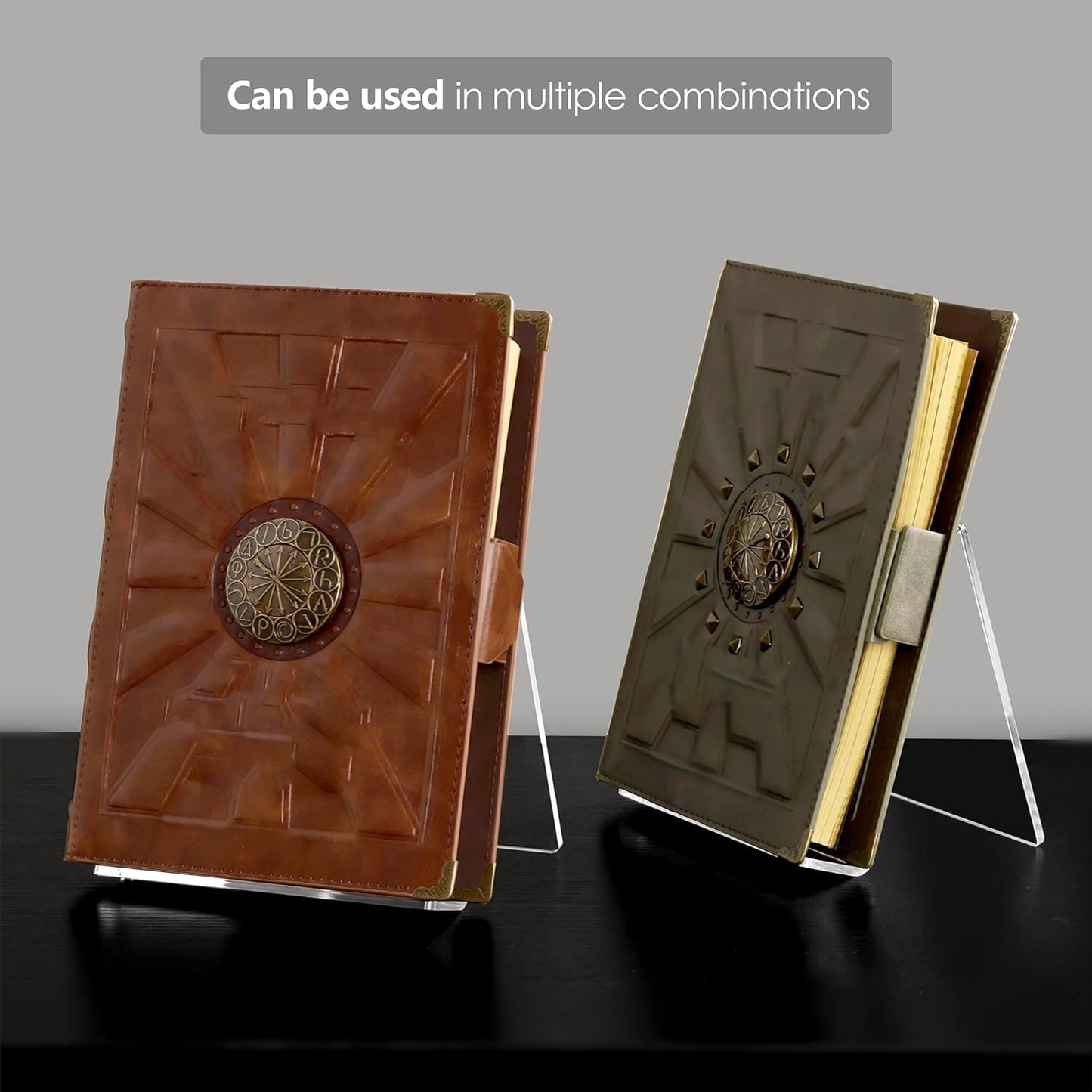 SANRUI 2 Pack 6 Inch Acrylic Book Display Stand, A5 Clear Easel Base Holder, Vinyl Record Display Rack for Home Office Album, CD, Magazine, Postcard, Picture, Plate, LP Cover, Artworks, Phone, Tablet