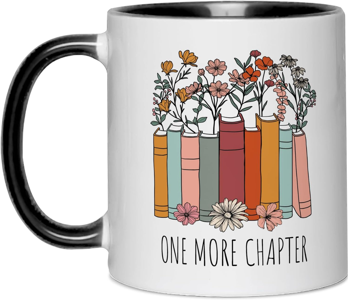 Funny Gifts for Book Lover,Bookish Coffee Mug,Birthday Thanksgiving Christmas Gifts For Librarian Reading Enthusiast Teacher,One More Chapter Bookworm Tea Cup 11 OZ