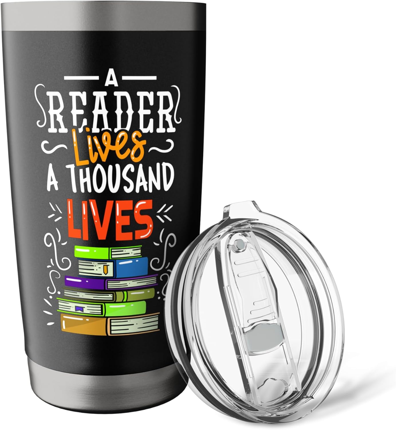 Reading Book Reader Gift Student Teacher Stainless Steel Insulated Tumbler